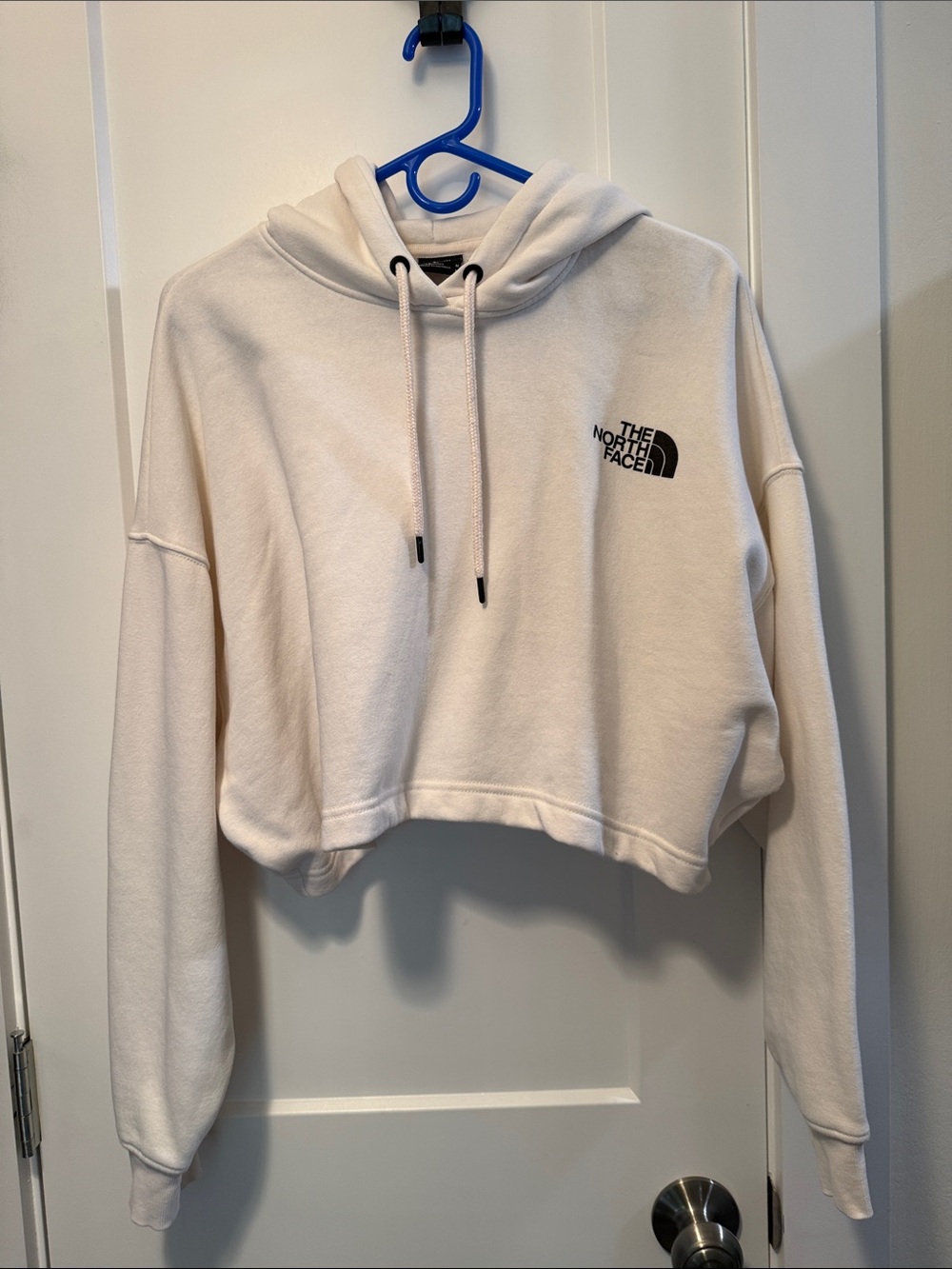 The North Face Women's Cream Cropped Hoodie Size M